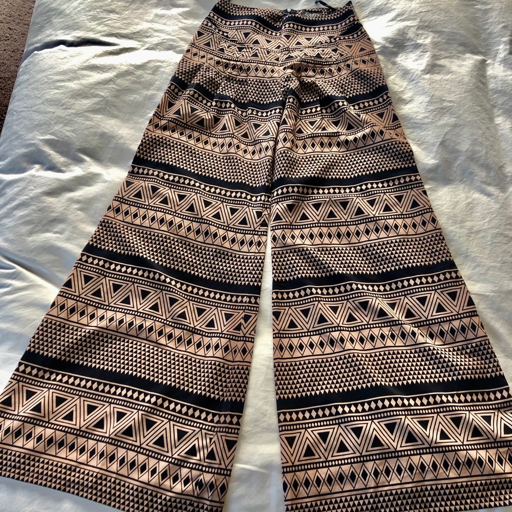 Aztec print palazzo pants